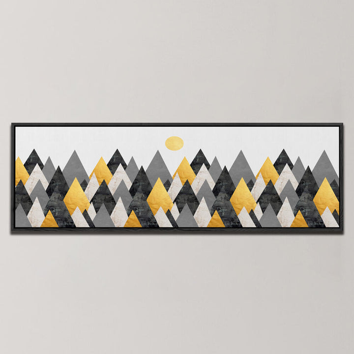 GEOMETRIC MOUNTAIN LANDSCAPE , PANORAMIC ART