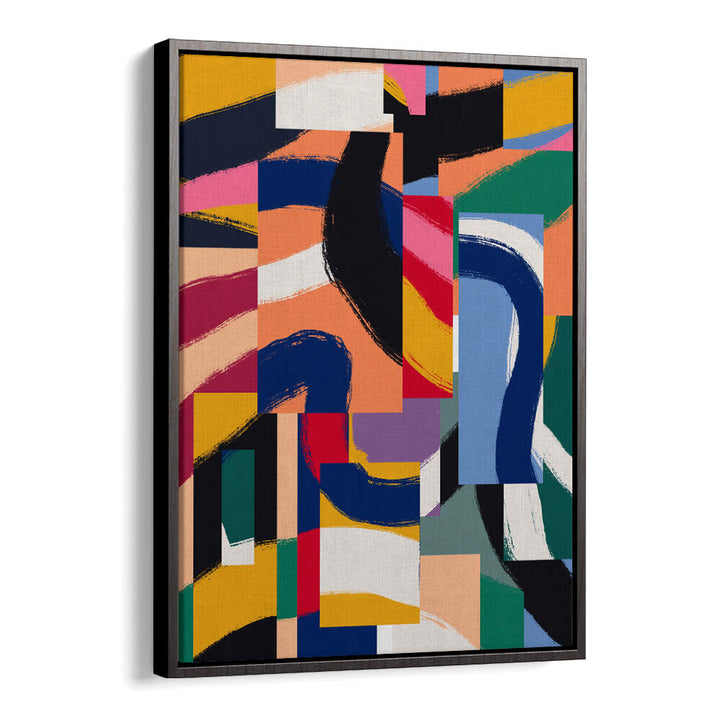 SHAPES WITH DYNAMIC BRUSHSTROKES , ABSTRACT PAINTINGS
