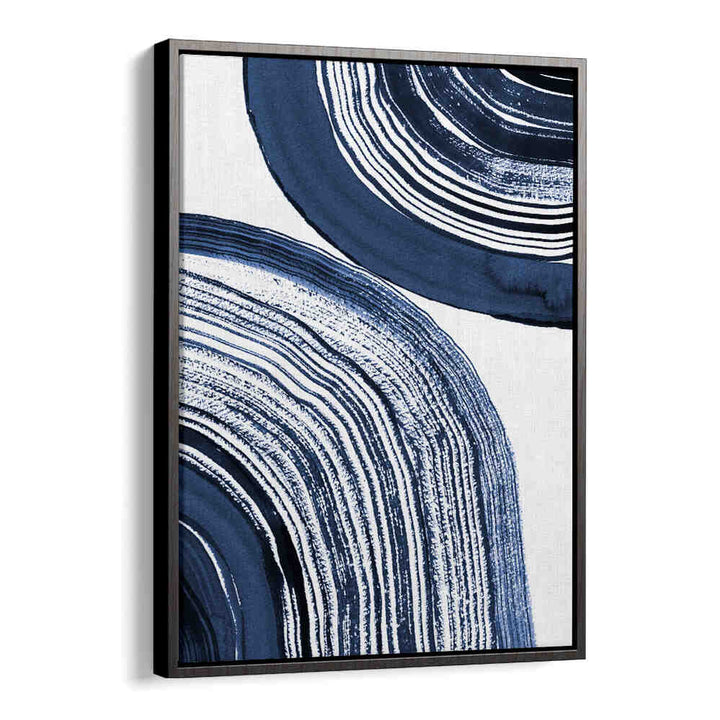 Stunning BLUE CONCENTRIC WAVES, ABSTRACT PAINTINGS showcase mesmerizing blue layers for a vibrant home decor accent.