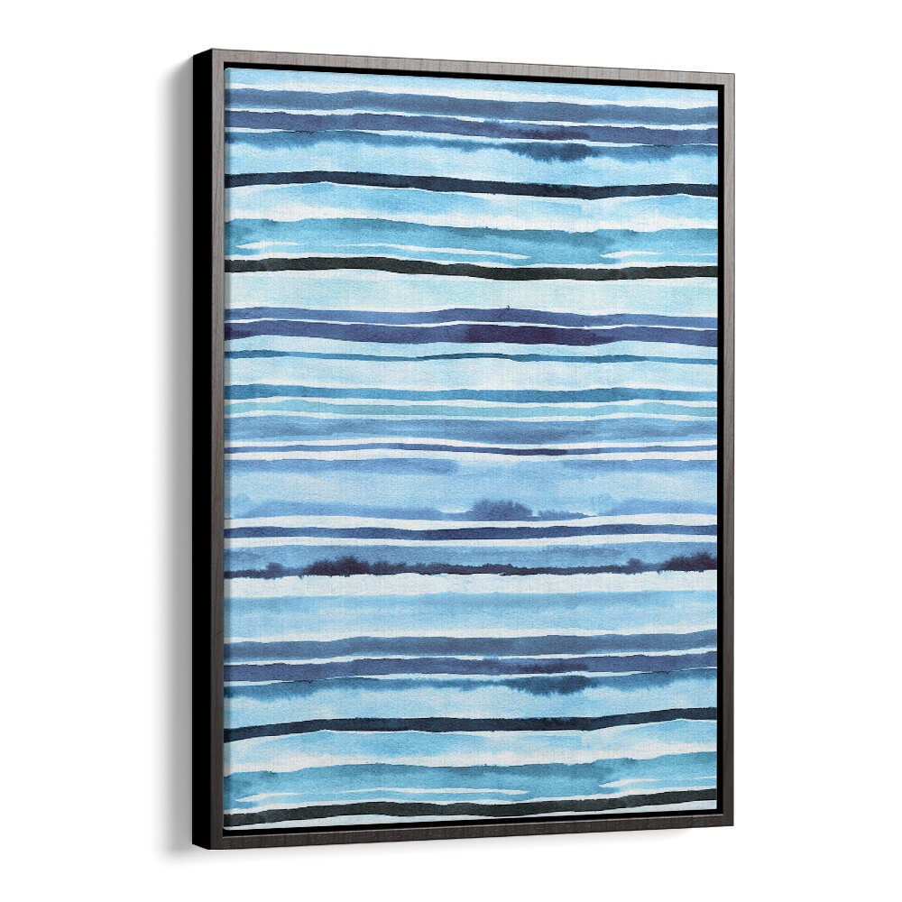 SUMMER WATERCOLOUR STRIPES BLUE SEA , ABSTRACT PAINTINGS