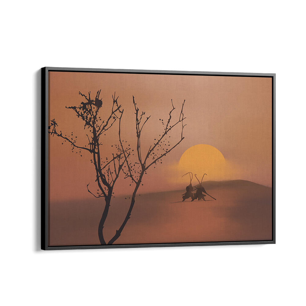 SUNSET OVER A VIVID , LANDSCAPE PAINTINGS