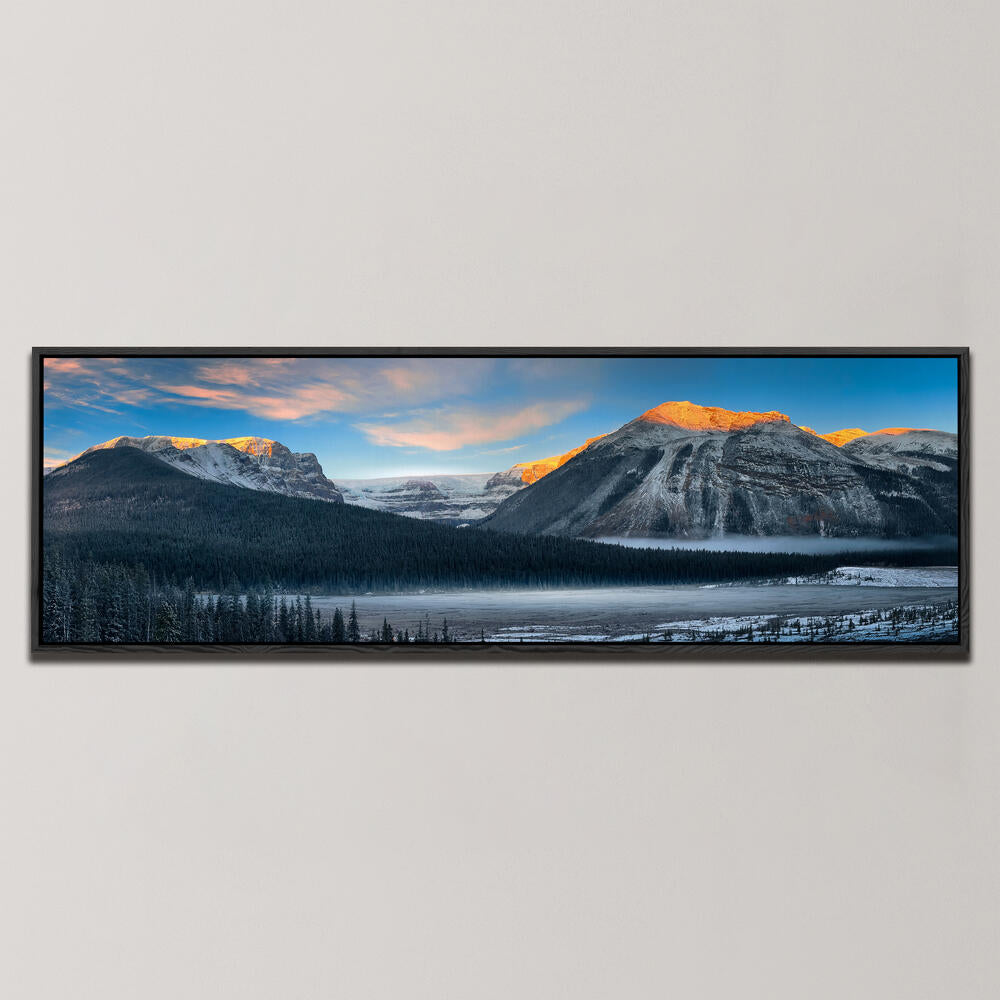 SUNRISE IN COLUMBIA ICE FIELD , PANORAMIC ART
