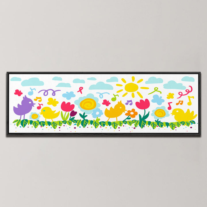 FLOWERS BIRDS BANNERS