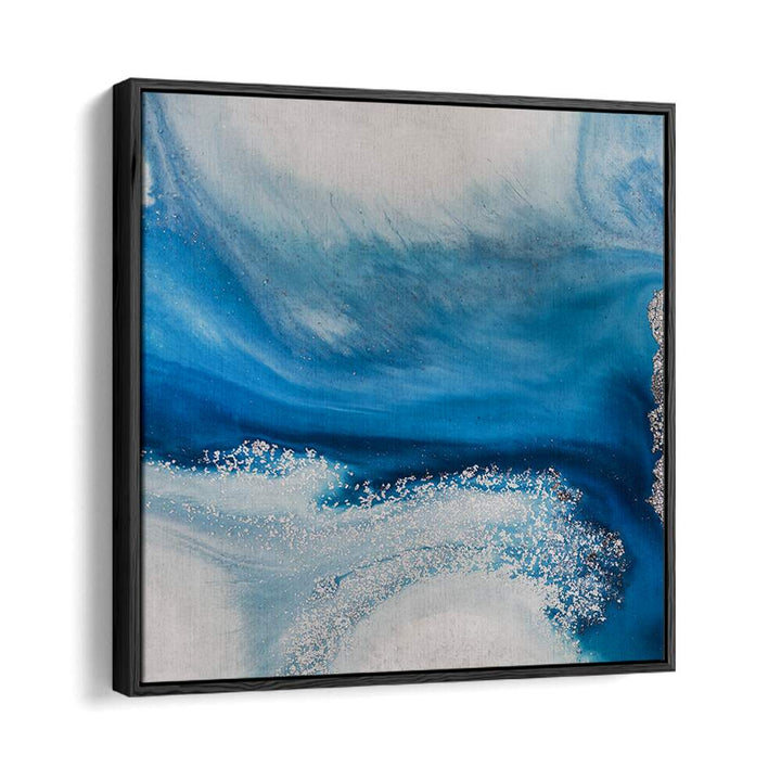 Vibrant SHALLOW SEAS, ABSTRACT PAINTINGS with captivating blues and textures, perfect for transforming any space.