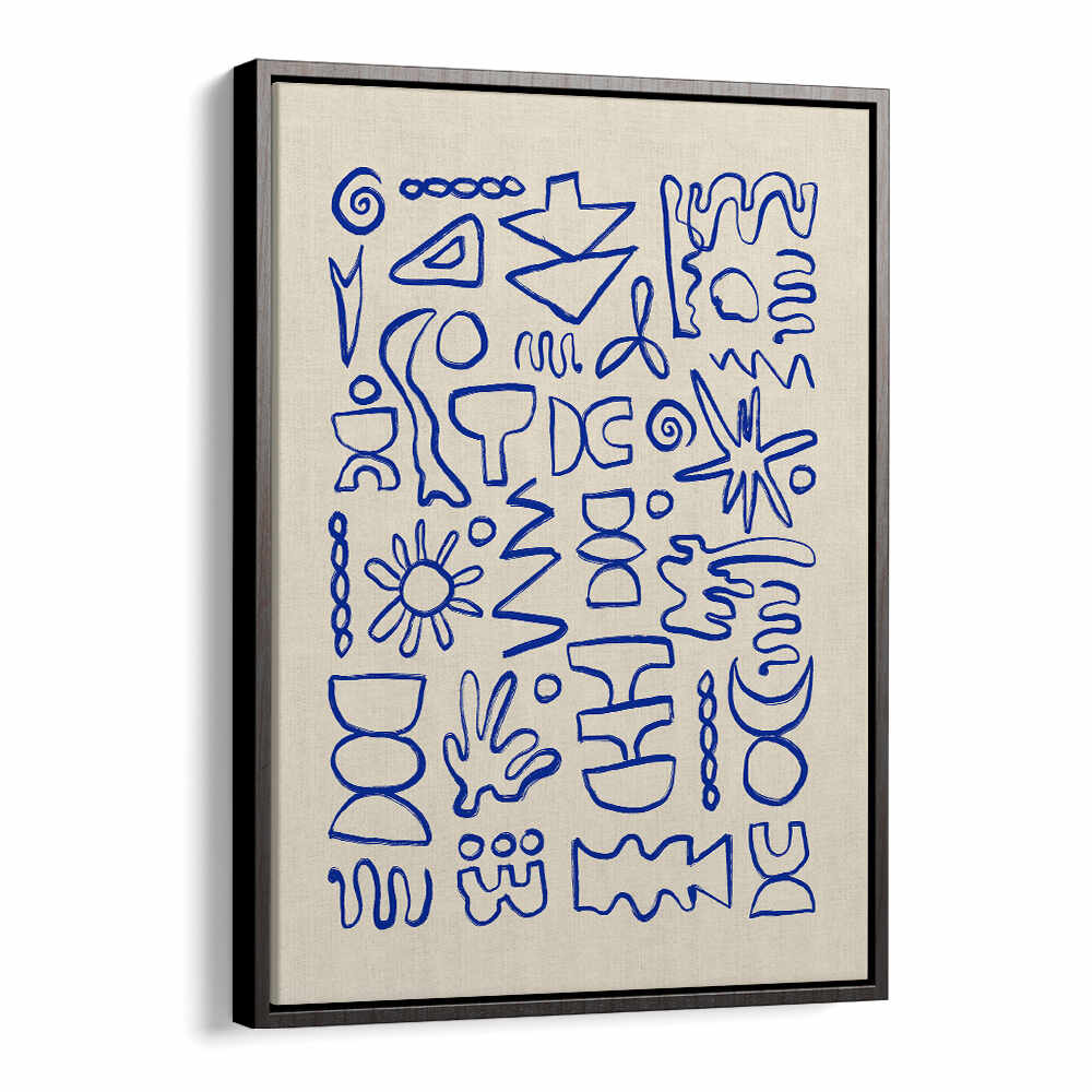 BLUE DOODLES , DOODLE ART PAINTINGS