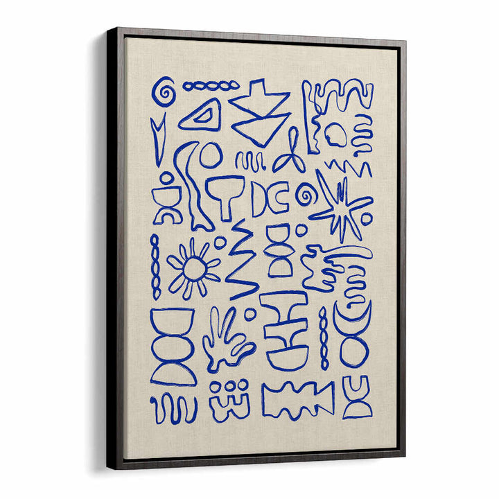 BLUE DOODLES , DOODLE ART PAINTINGS