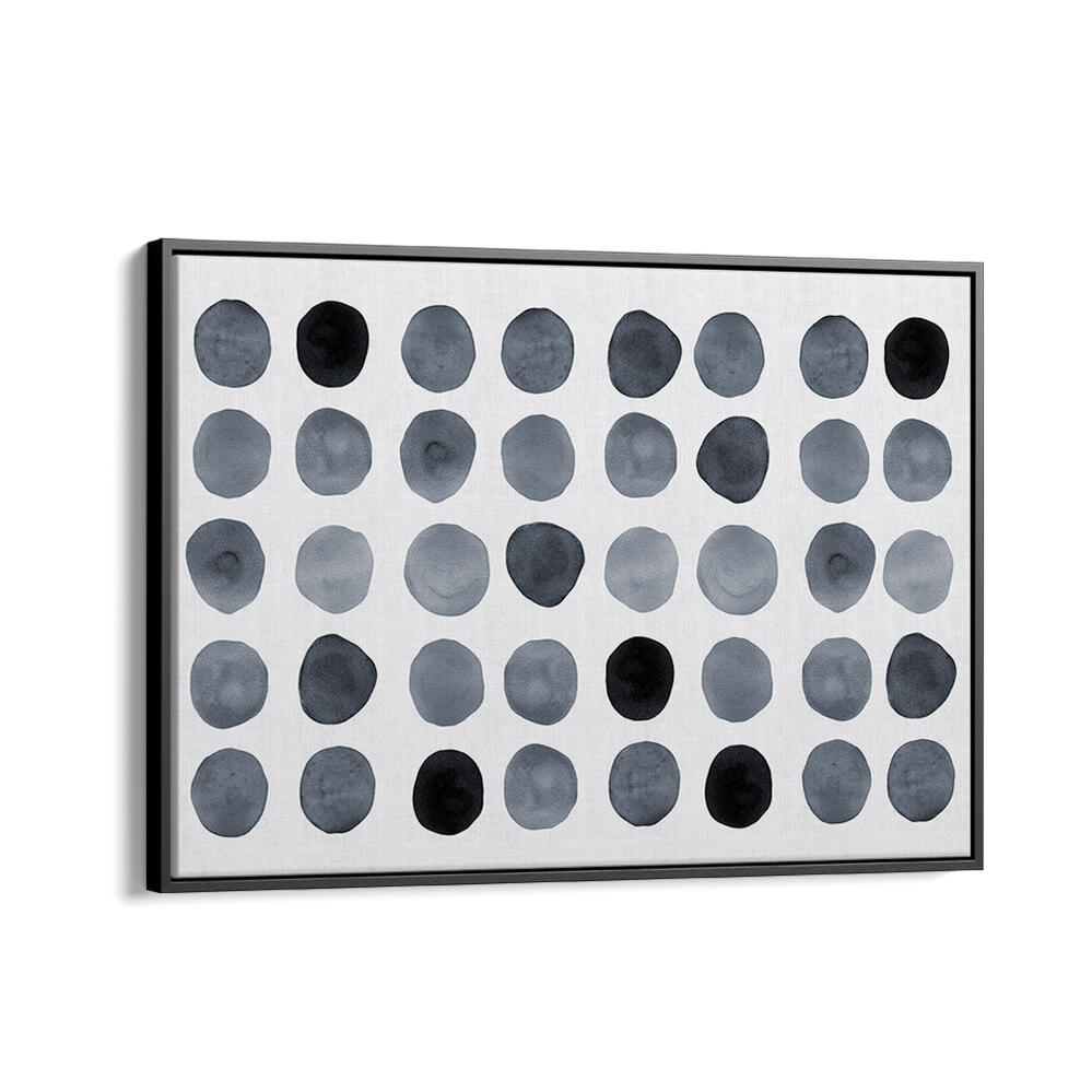 Elegant Stepping Stones Abstract Paintings featuring a captivating pattern of dark and light circles, perfect for home decor.