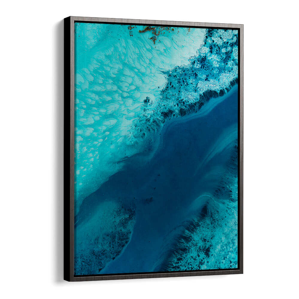 Vibrant blues in SALT WATER PASSAGE II, ABSTRACT PAINTINGS enhance any decor with captivating abstract beauty.
