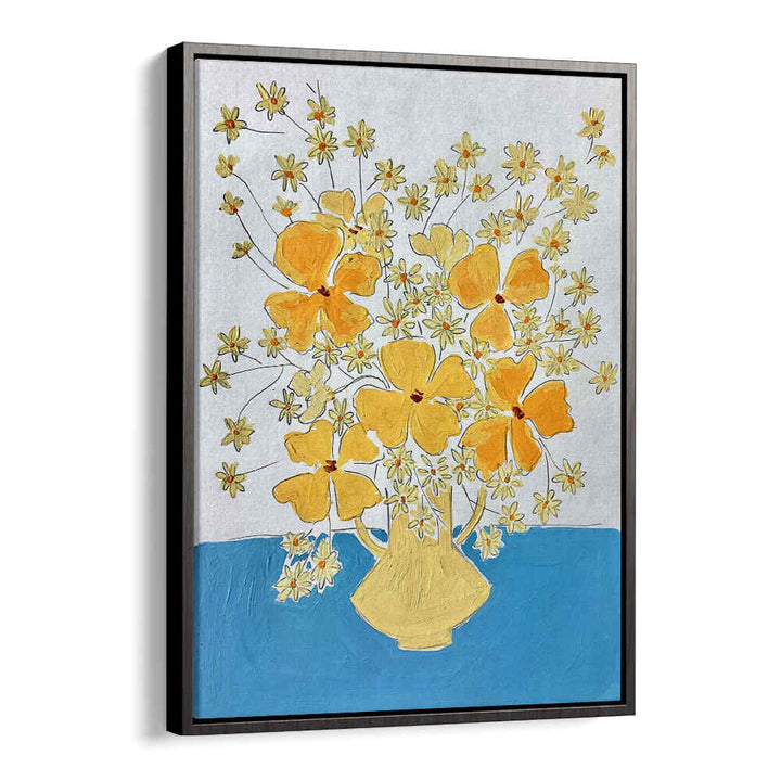 YELLOW , FLORAL FLOWER PAINTINGS