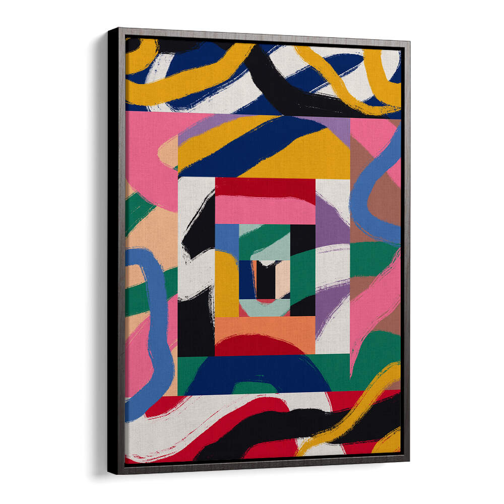 GEOMETRIC SHAPES AND BOLD BRUSHSTROKES , ABSTRACT PAINTINGS