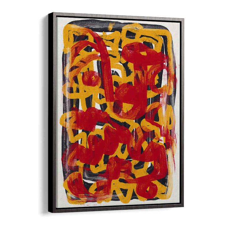 YELLOW DOTTED RED , ABSTRACT PAINTINGS