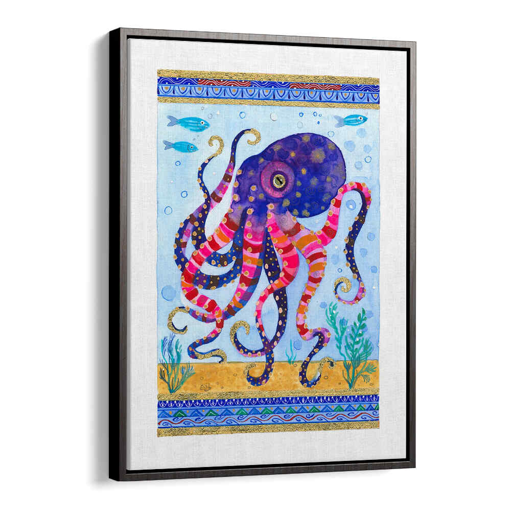 COLORFUL OCTOPUS , BEACH PAINTINGS