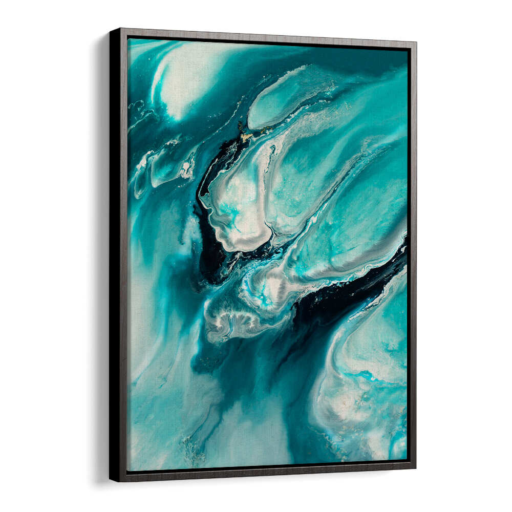 Captivating OCEAN TEAL, ABSTRACT PAINTINGS featuring bold colors and dynamic shapes for stunning home decor.