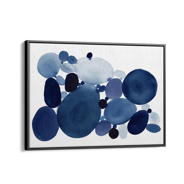 Elegant BLUE WATERCOLOR STONES II, ABSTRACT PAINTINGS featuring rich blues, perfect for enhancing your living space.