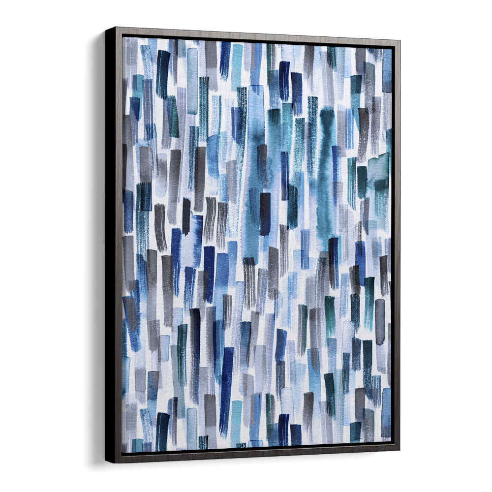 WATERCOLOR BRUSHSTROKES INDIGO BLUE , ABSTRACT PAINTINGS