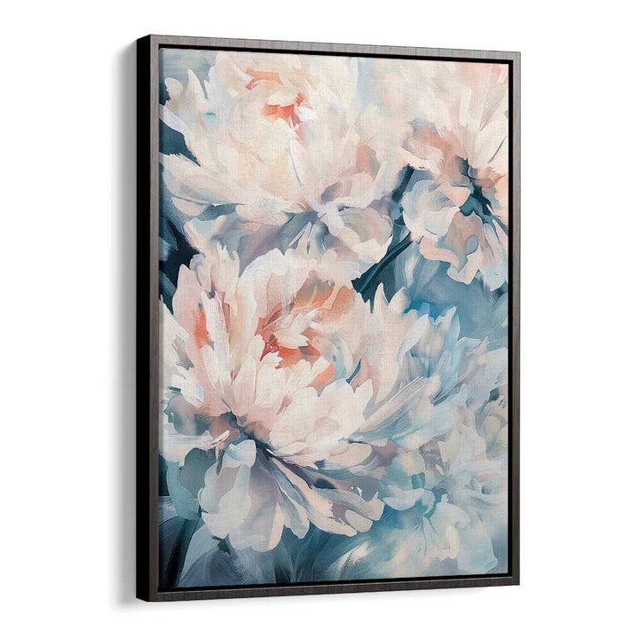 EVERGREEN GREEN PAINTERLY FLORALS X ,FLORAL FLOWER PAINTINGS