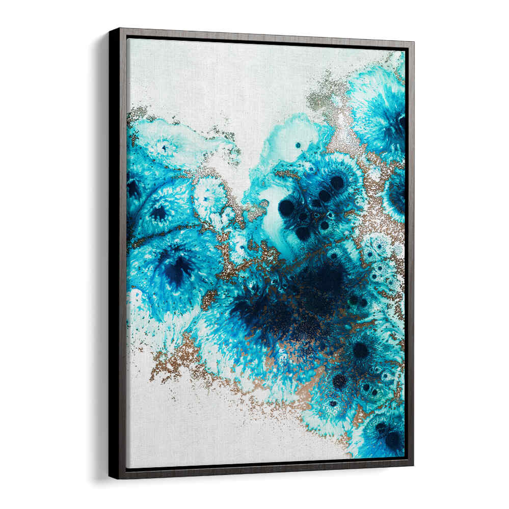 Vibrant AQUA AURORA II, ABSTRACT PAINTINGS, showcasing stunning blues and intricate patterns for creative spaces.