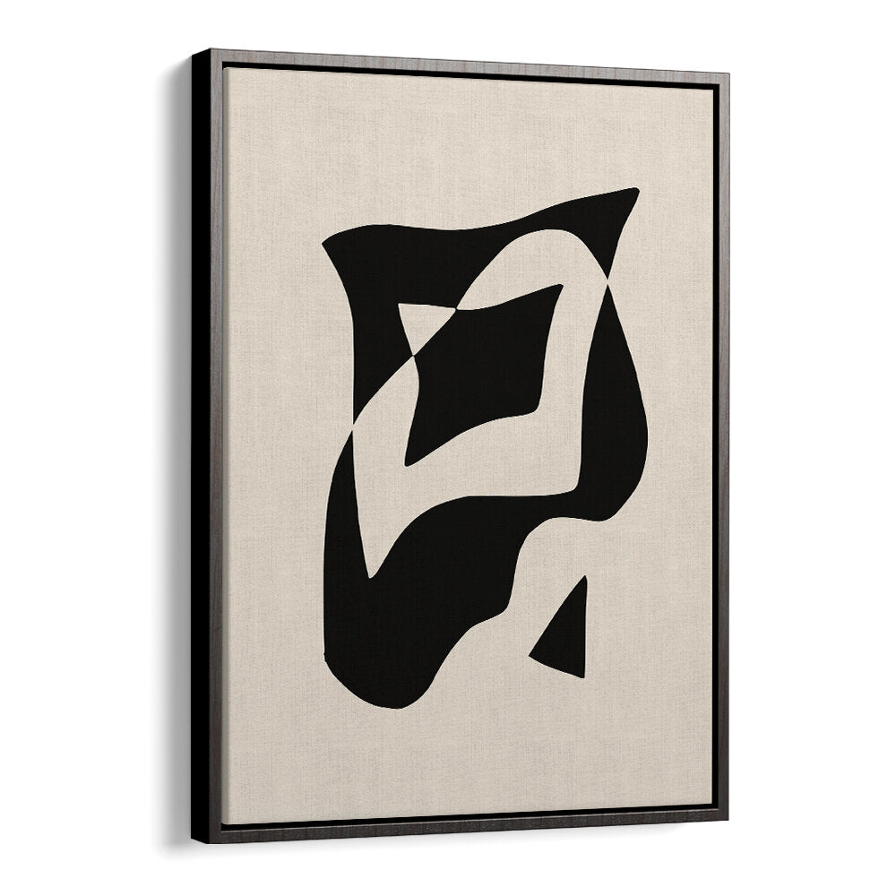 BOLD BLACK AND WHITE GEOMETRIC COMPOSITION