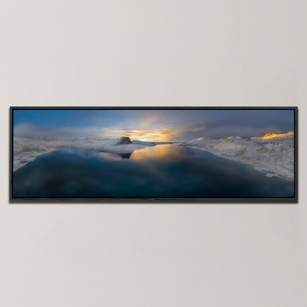 FJORD AT DUSK , PANORAMIC ART
