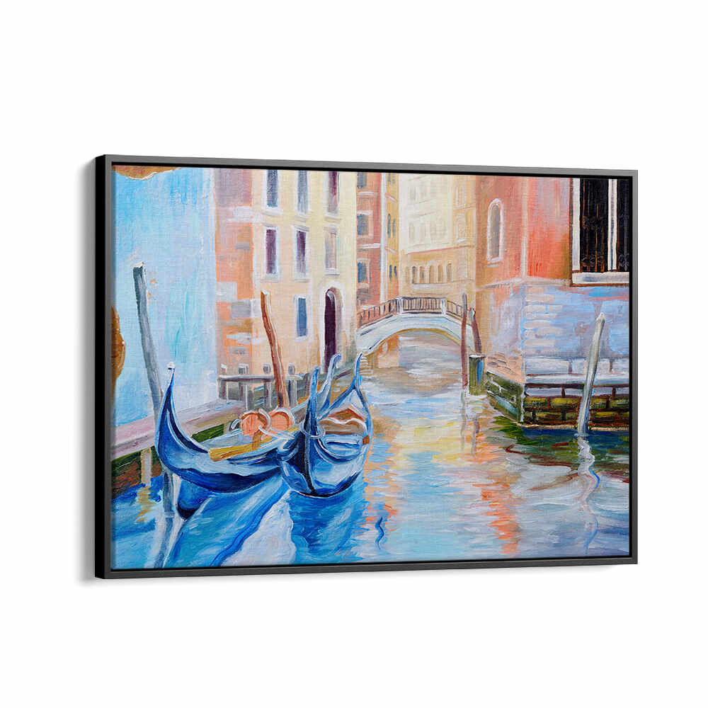 CANALSIDE MEMORIES II , VINTAGE EUROPEAN PAINTINGS