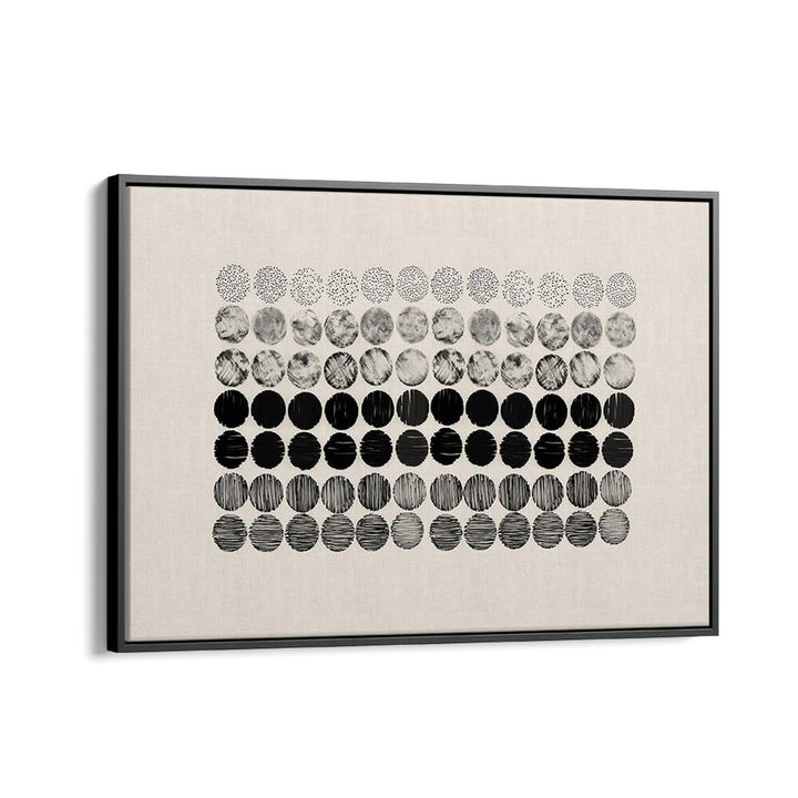 Stylish MEDITATION CIRCLES, ABSTRACT PAINTINGS featuring a captivating black and white design to inspire tranquility.