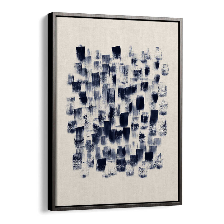 Abstract Navy Rain on Cream showcases rich navy hues against soft cream, enhancing your space with elegance. Perfect for modern decor.