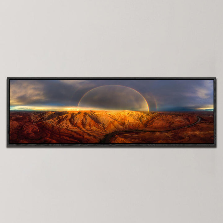 RAINBOWS OVER THE PAINTED CANYON , PANORAMIC ART
