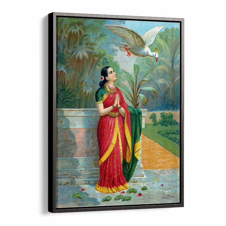 HAUNSA DAMAYANTI SANWADA , INDIAN ART PAINTINGS