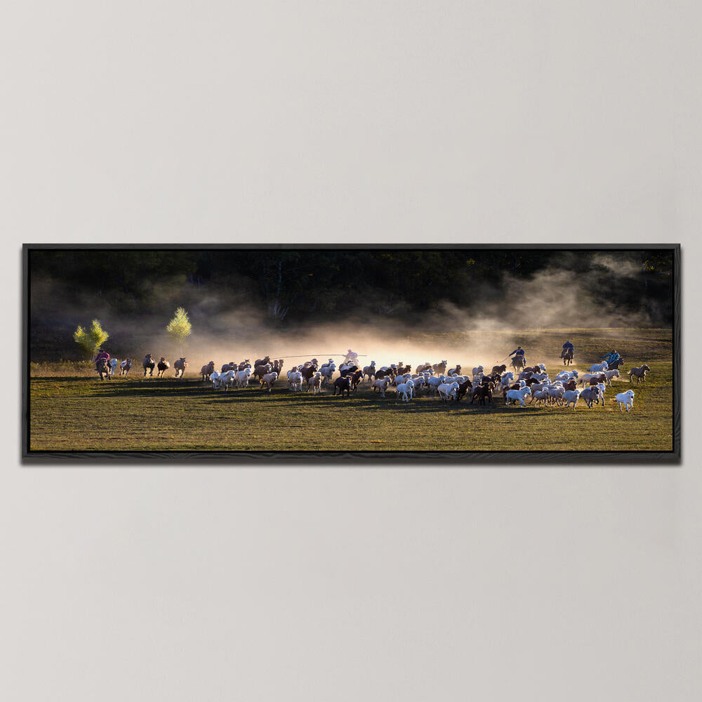 LIGHTING AND THE HORSES , PANORAMIC ART