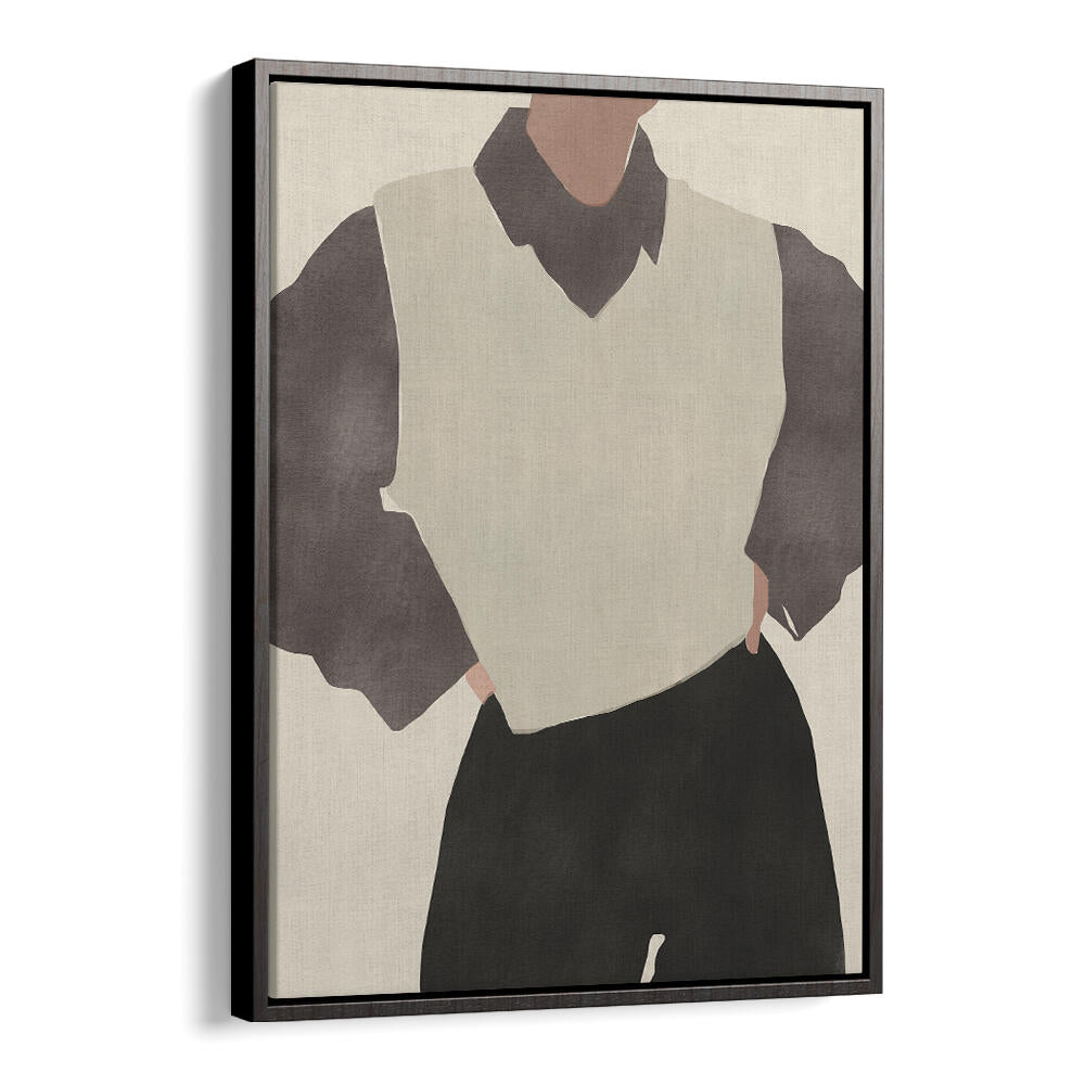 MINIMALIST FIGURE IN A MONOCHROME OUTFIT , FASHION POSTERS