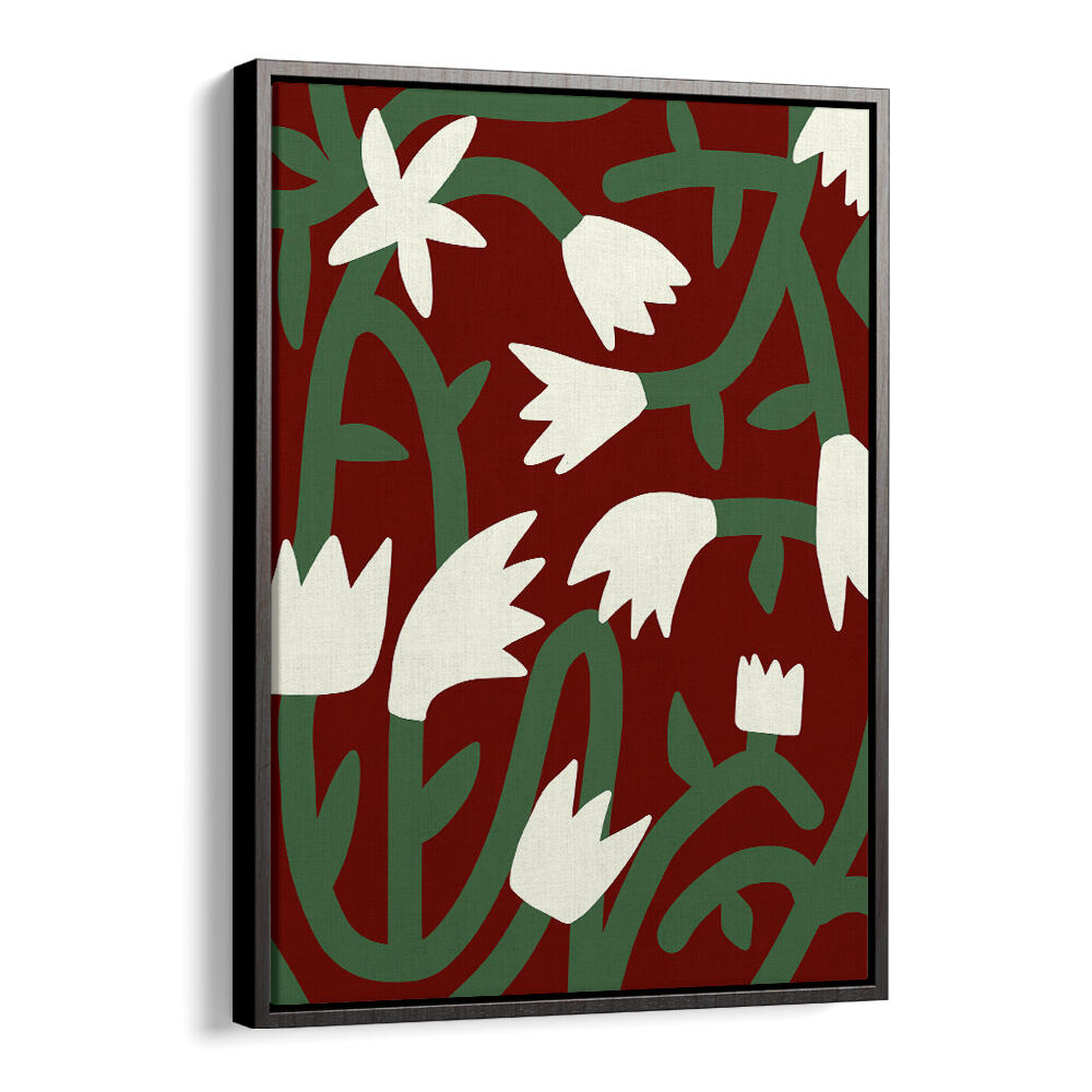 BOLD FLORAL PATTERN WITH ABSTRACT FLOWERS , FLORAL FLOWER PAINTINGS