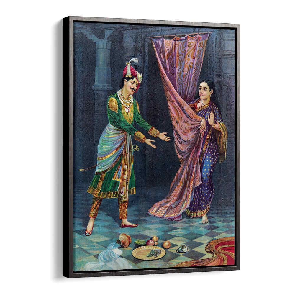 KEECHAKA AND SAIRANDHRI , INDIAN ART PAINTINGS