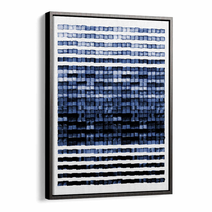 Vibrant WATERCOLORMOSAIC, ABSTRACT PAINTINGS in deep blue hues, perfect for transforming your space creatively.
