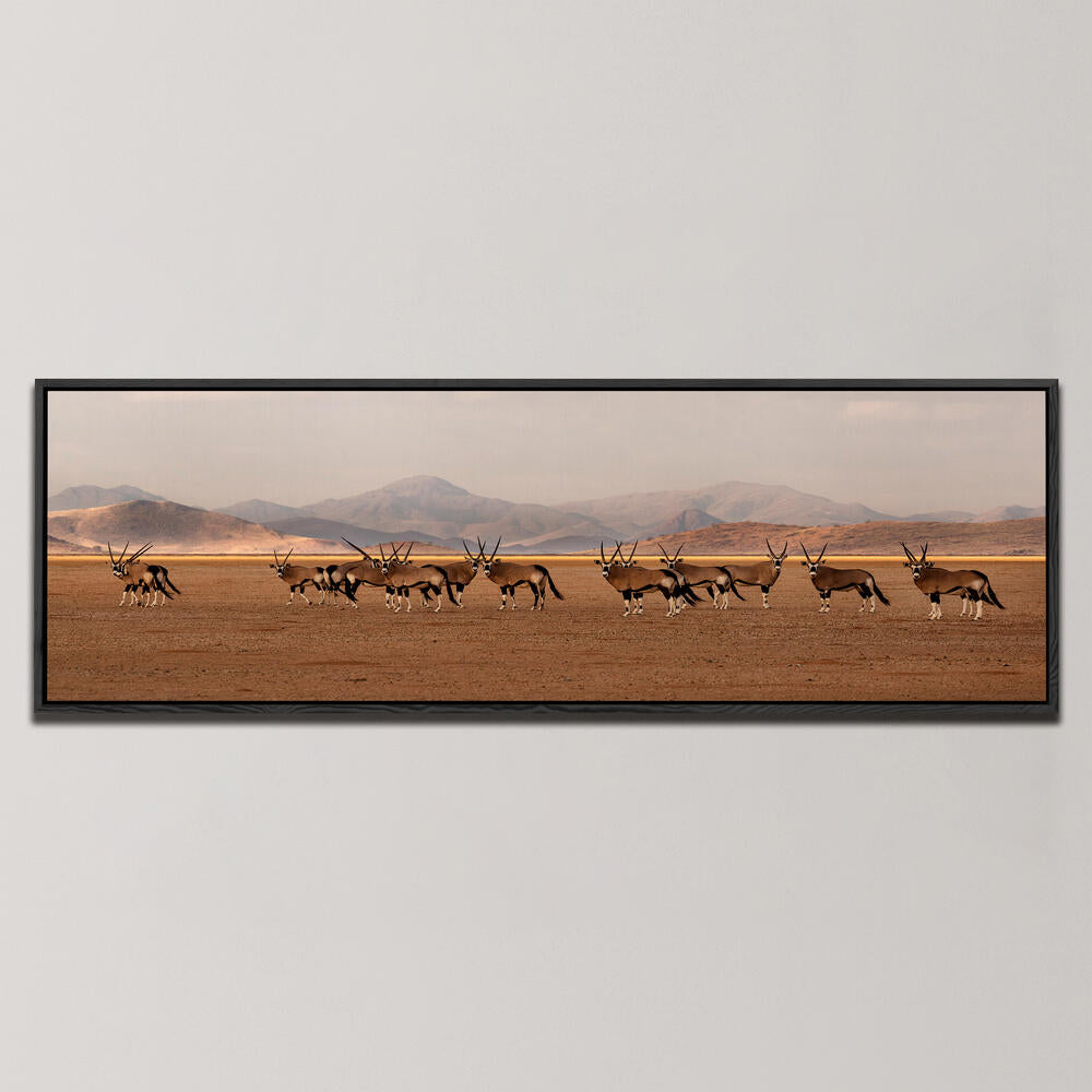 HERD OF ORYX , PANORAMIC ART