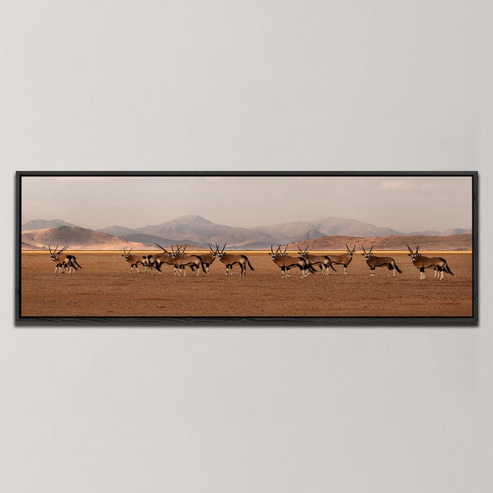 HERD OF ORYX , PANORAMIC ART