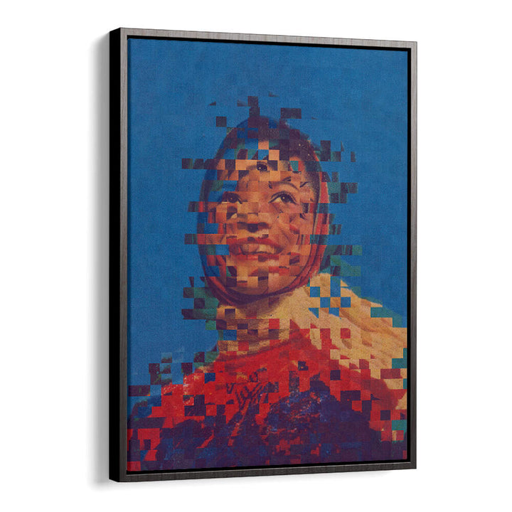 Colorful and distorted portrait art showcasing THE ONE, SURREAL ART PRINTS for unique home decor.
