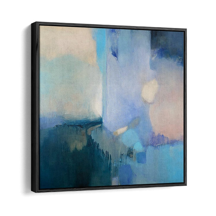Stunning FROZEN HAZE, ABSTRACT PAINTINGS artwork featuring calming blues and subtle textures for a refreshing vibe.