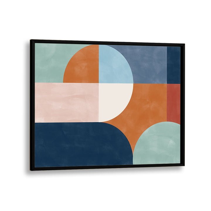 BLUE & RUST ABSTRACTION BY ELENA RISTOVA, ABSTRACT ART PRINT