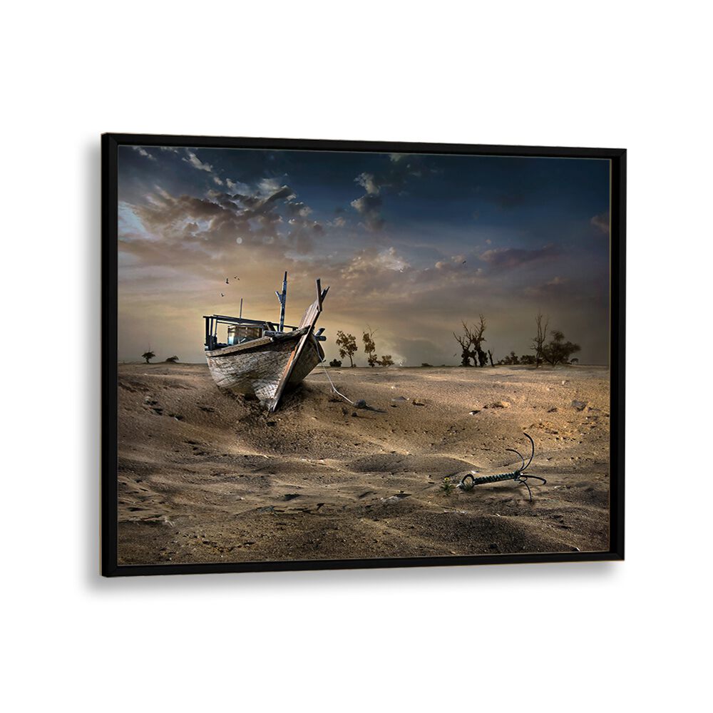 ABSTRACT painting - SHIP IN THE DESERT by Asianmonk