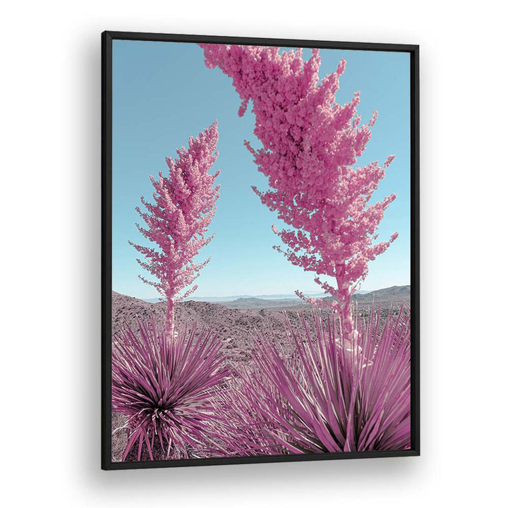 surreal painting - BLOOMING PINK YUCCAS IN THE MOJAVE DESERT by Asianmonk