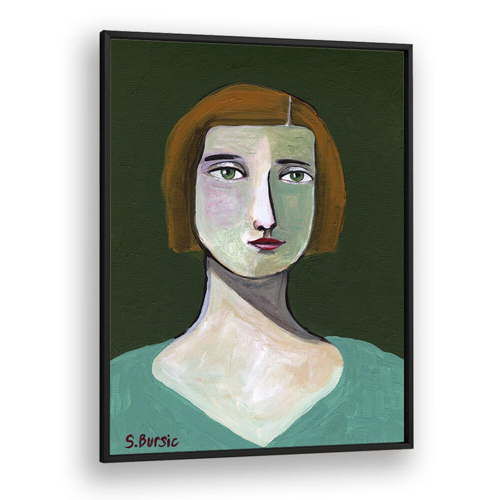 Vintage painting - GREEN LADY by Asianmonk