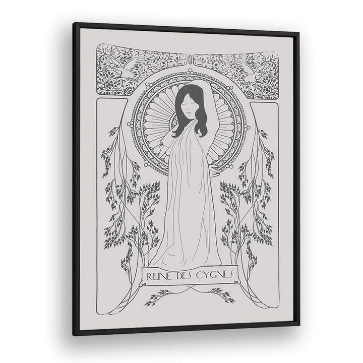 REINE DES CYGNES BY FLORENT BODART, WOMAN ILLUSTRATION ART PRINTS