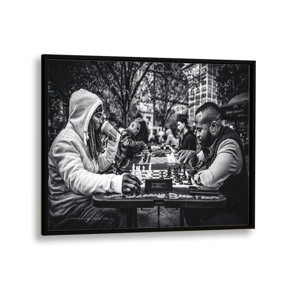 ABSTRACT painting - STREET CHESS BATTLE by Asianmonk