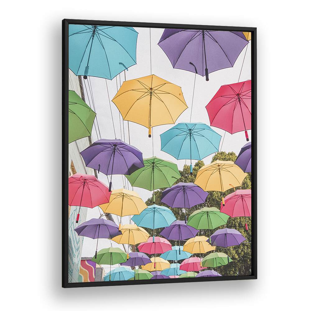 surreal painting - COLORFUL UMBRELLAS by Asianmonk