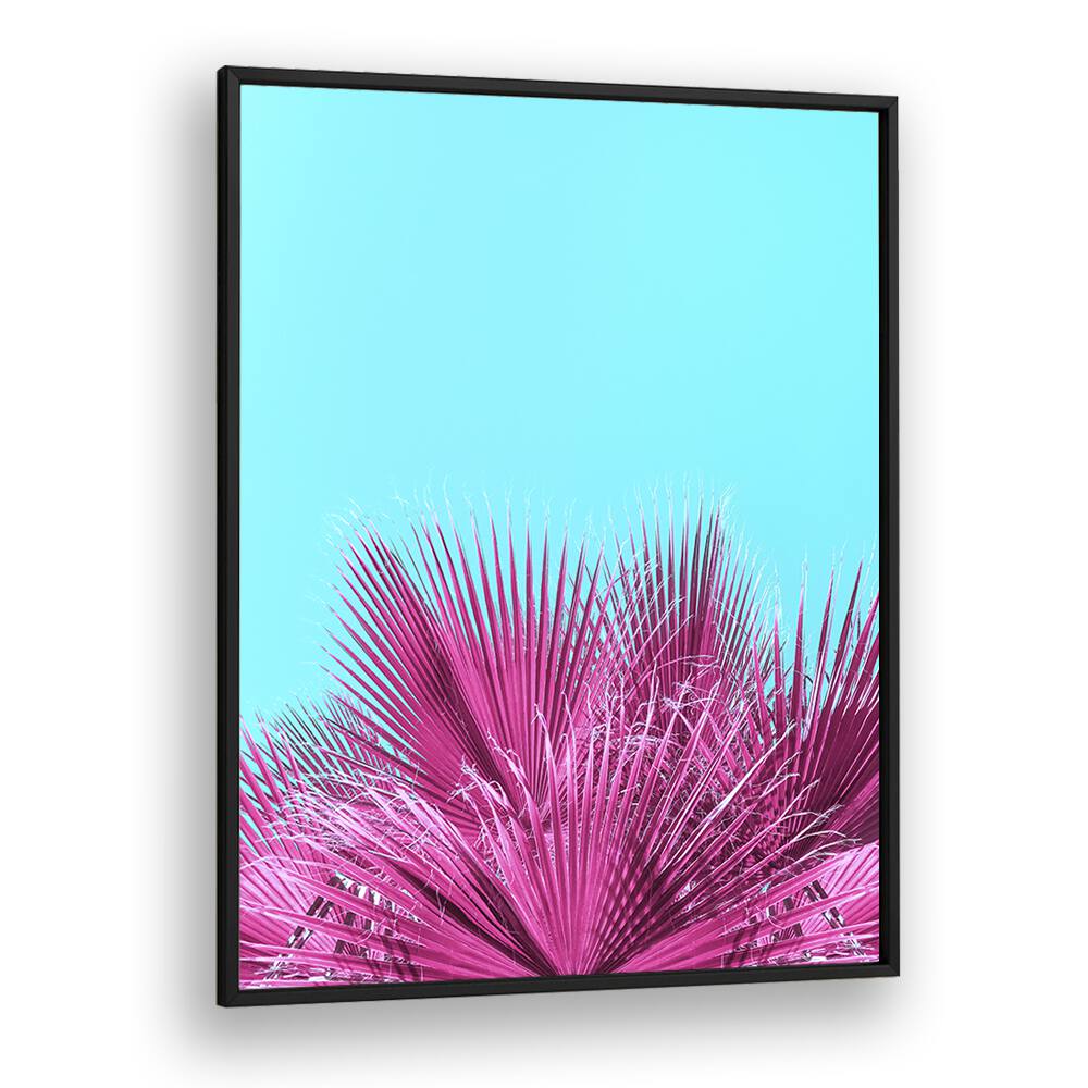 surreal painting - ELECTRIC PINK PALM FRONDS by Asianmonk