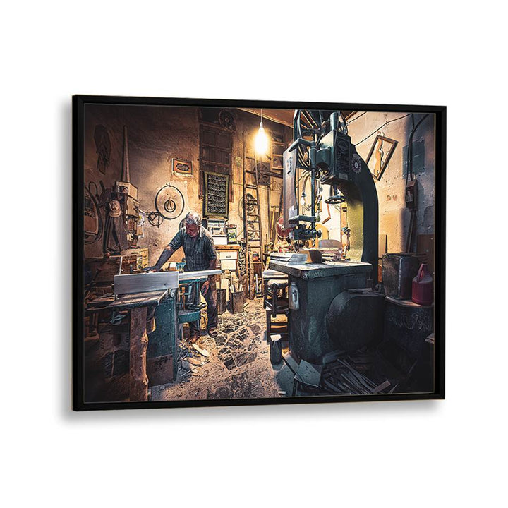 ABSTRACT painting - THE CARPENTER'S WORKSHOP by Asianmonk