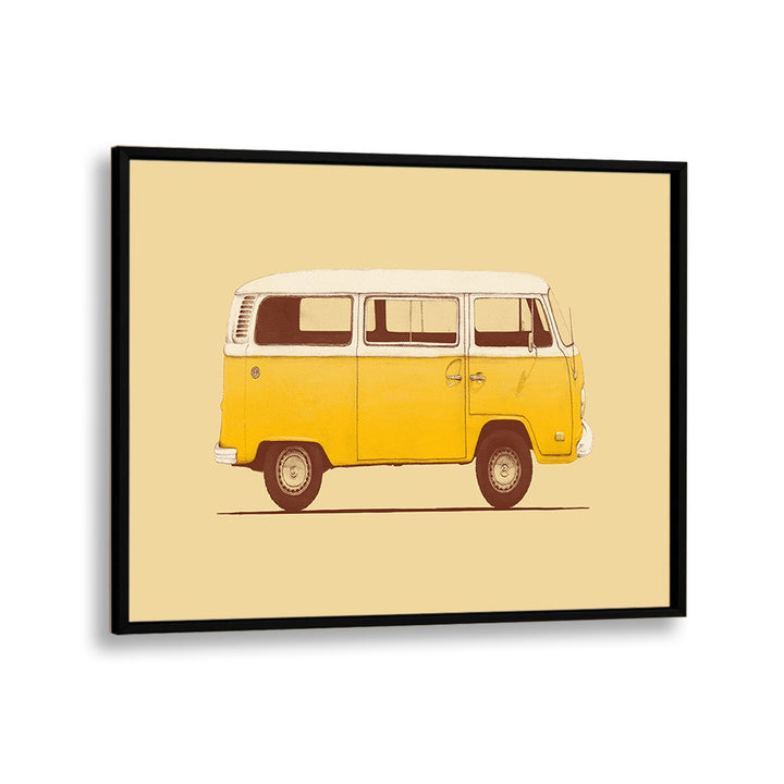 YELLOW VAN BY FLORENT BODART, AUTOMOTIVE ART PRINTS