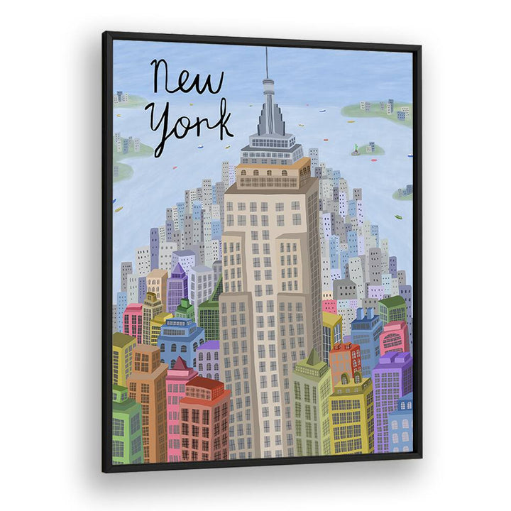 VIEW OF  EMPIRE STATE BUILDING  MANHATTAN BY CARLA DALY, TRAVEL POSTER