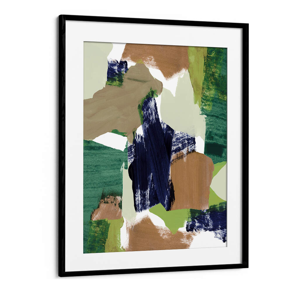 Abstract Blue Green Beige II, abstract paintings showcasing vibrant colors and textures, perfect for any modern decor.