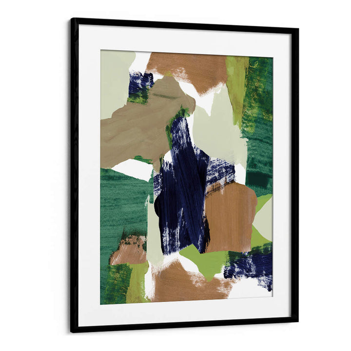 Abstract Blue Green Beige II, abstract paintings showcasing vibrant colors and textures, perfect for any modern decor.